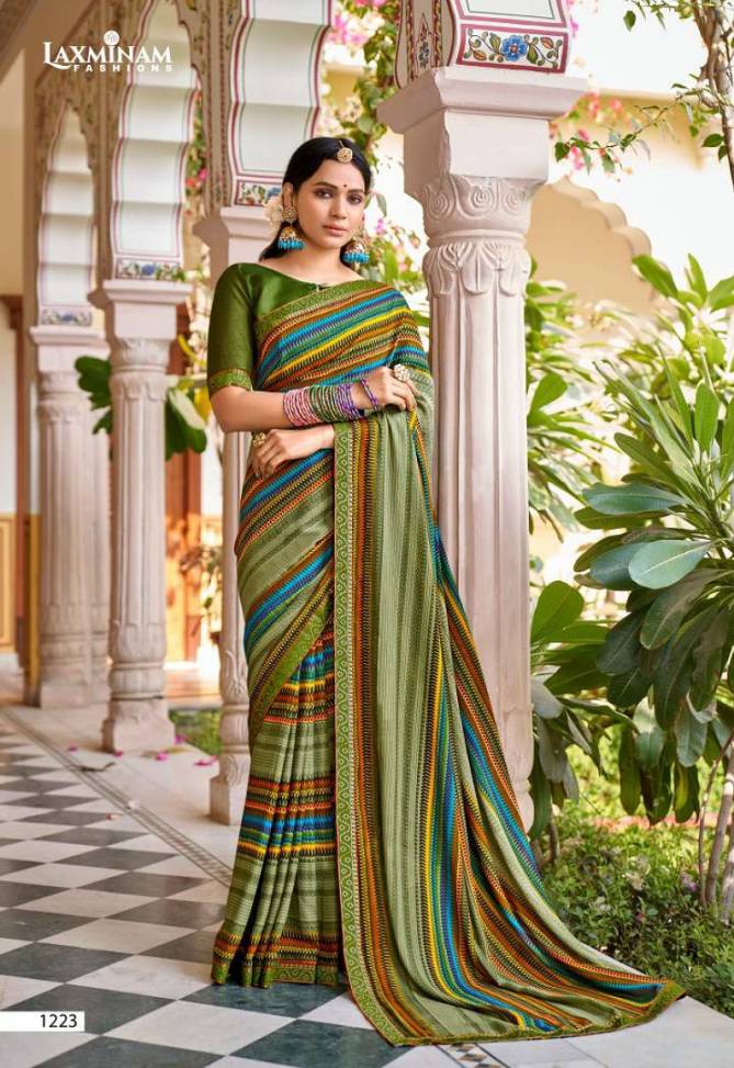 Laxminam Shruthi 3 Fancy Party Wear Georgette Designer Saree Collection